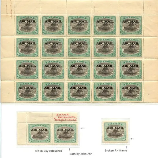 1929/30 3d black & bright blue green AIR MAIL from ...