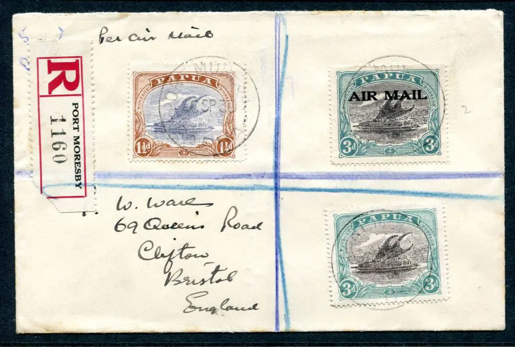 1930 (20th Sept) Port Moresby Regd cover to ... Image 1++