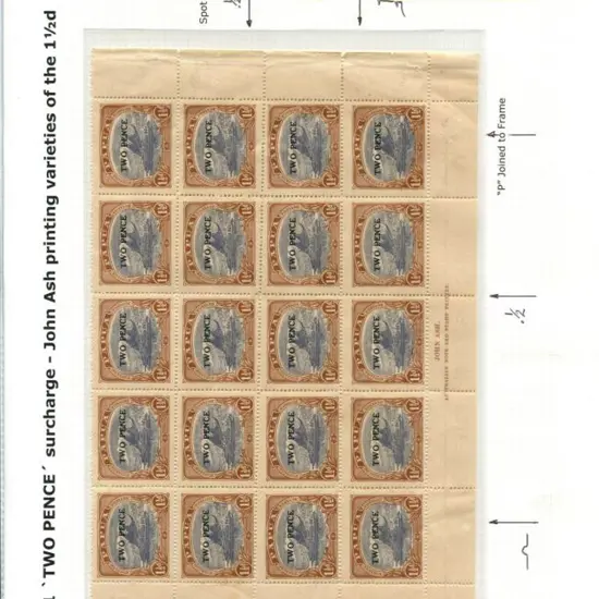 1931 "TWO PENCE" surcharge as above but the Ash ...