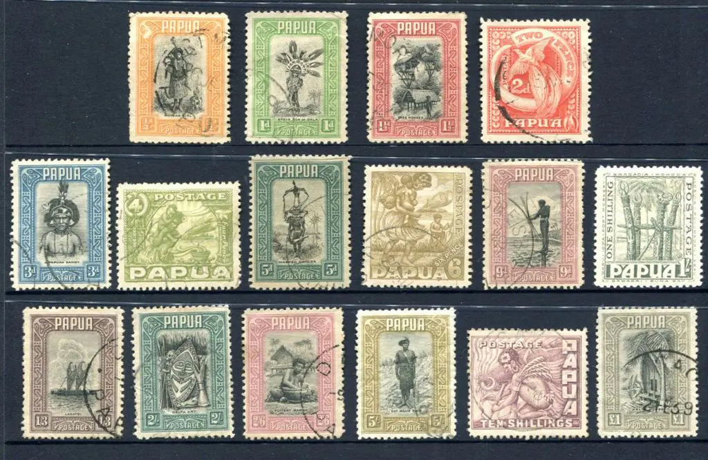 1932 ½d to £1 Pictorials set of 16 F/U. 1/- is MLH ... Image 1++