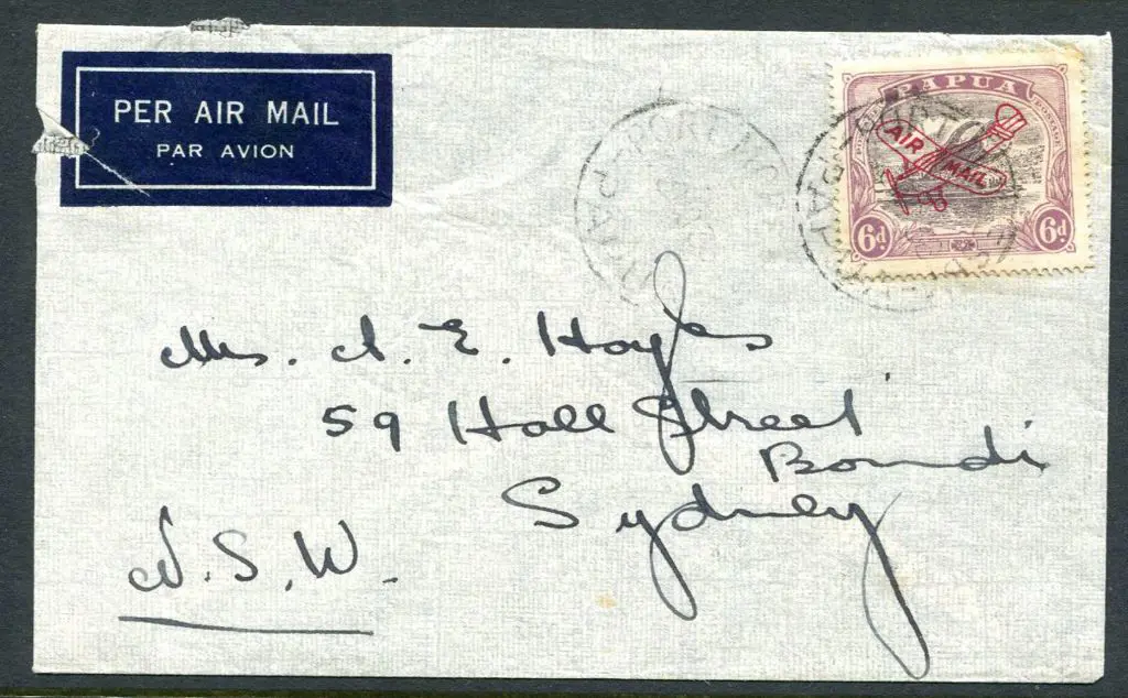 1936 (Nov) Port Moresby to Sydney Airmail cover ... Image 1++