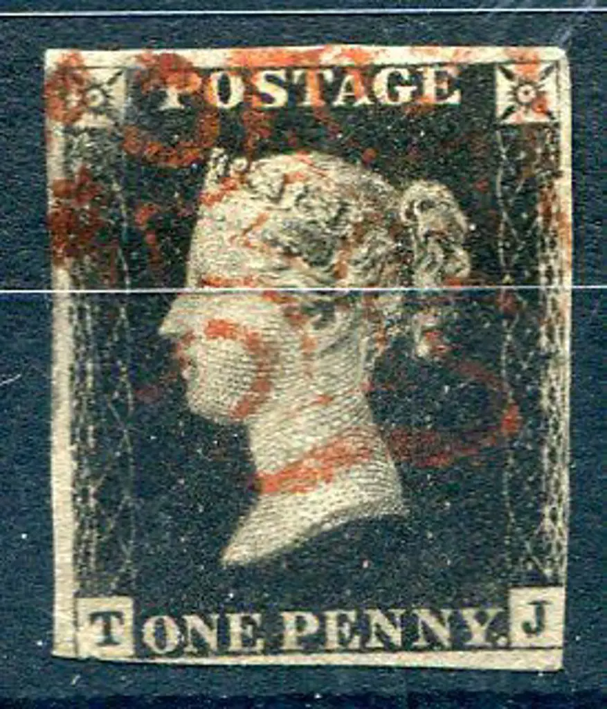 1840 1d black used by red Maltese Cross. Close to ... Image 1++