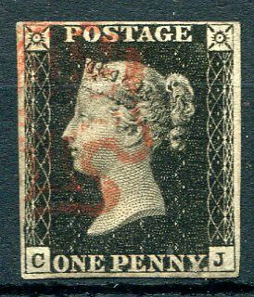 1840 1d black fine used with light red Maltese ... Image 1++