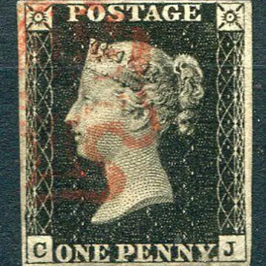1840 1d black fine used with light red Maltese ...