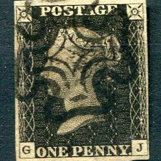 1840 1d black superb used by almost complete ...
