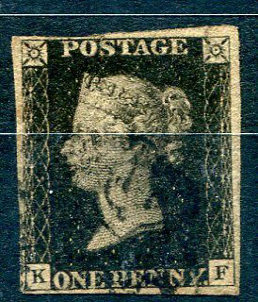 1840 1d black with indistinct cancel in black. ... Image 1++