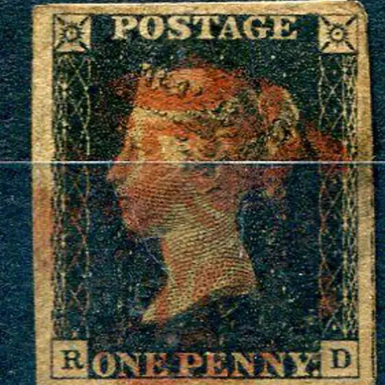 1840 1d black with light Maltese Cross cancel in ...