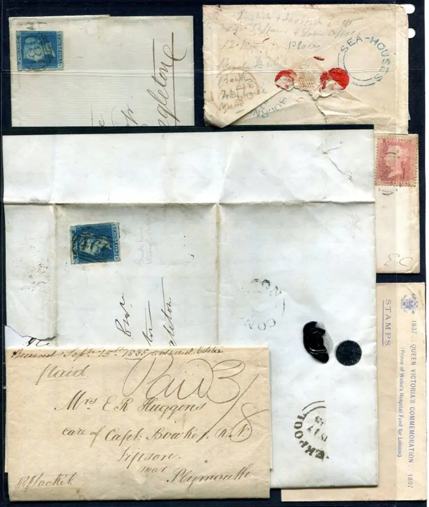 1845 (9th & 17th May) 2 covers (one mourning) ... Image 1++
