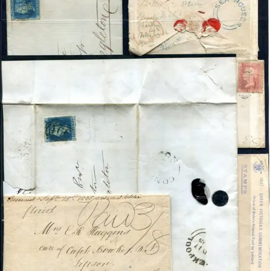 1845 (9th & 17th May) 2 covers (one mourning) ...