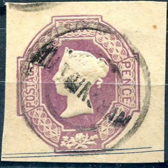 1847/54 6d mauve embossed with huge margins. Good ...