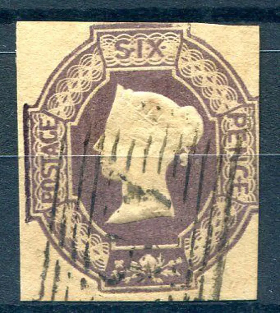 1847/54 6d mauve embossed. F/U by light ... Image 1++
