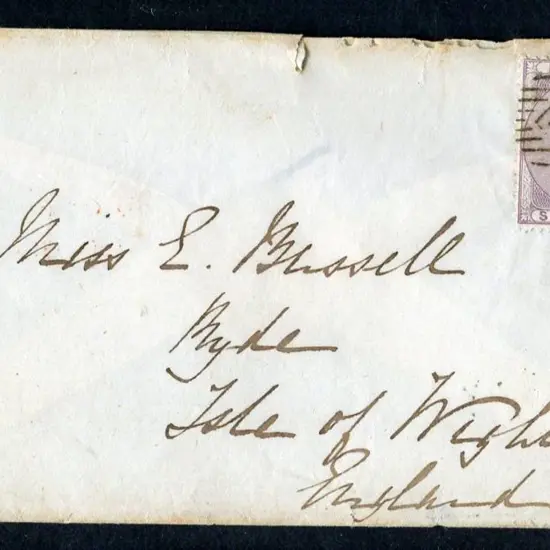 1855/57 6d pale lilac (damaged corner) on 1858 env ...