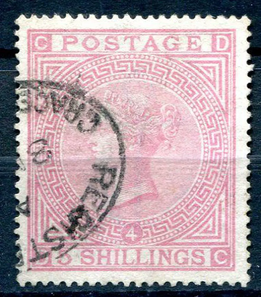 1867 5/- rose QV, Plate 4 on white paper. Fine ... Image 1++
