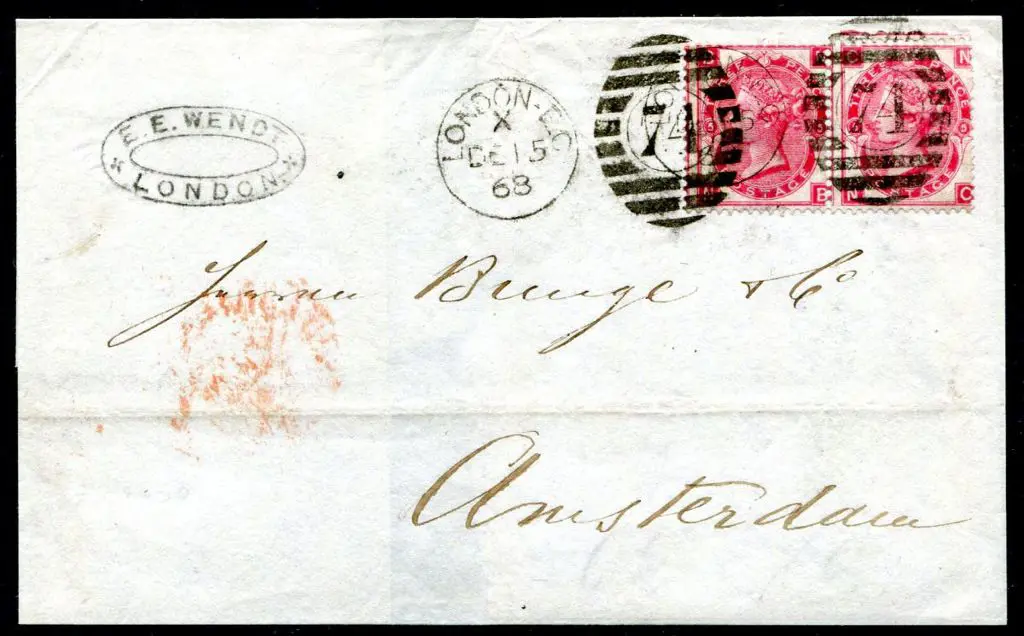 1868 (15th Dec) cover to Amsterdam with 3d rose ... Image 1++