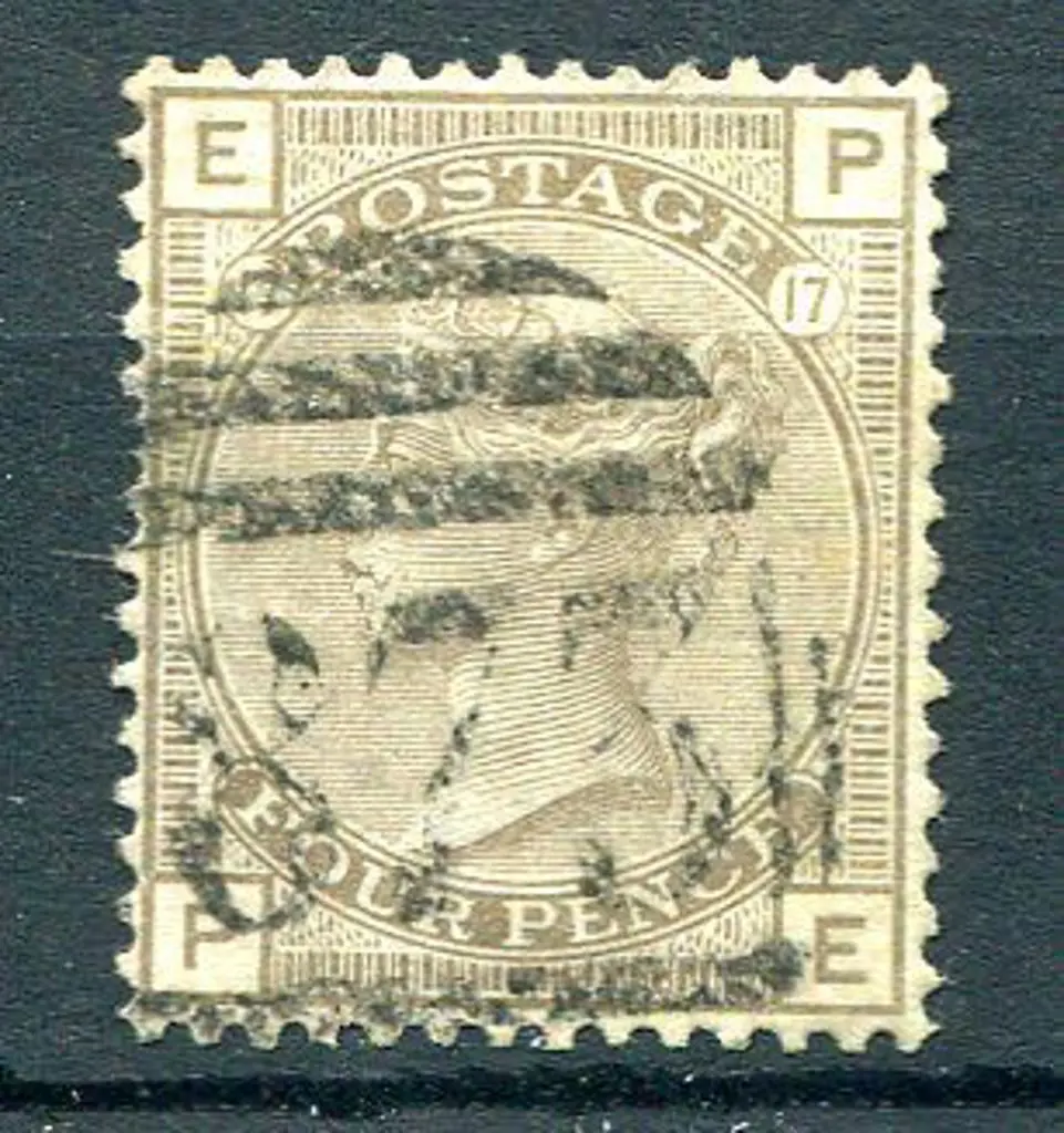 1873/80 4d grey brown with large garter wmk. Good ... Image 1++