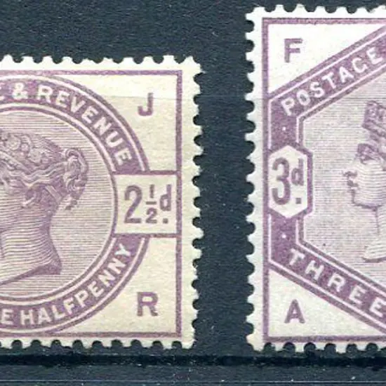 1884 2½d & 3d lilac. Both MLH & fresh. SG 189/90 ...
