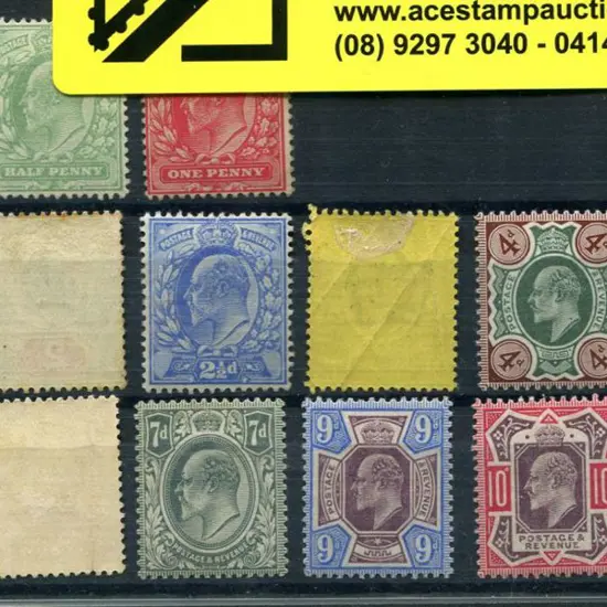 1902/13 KEVII simplified set to 1/- MLH. 2d & 5d ...