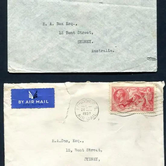 1936 (11th Nov) 2/6d Re-engraved Seahorse & 1937 ...