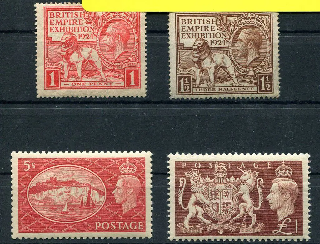 1951 5/- & £1 Festival high vals MUH plus 1924 BEE ... Image 1++