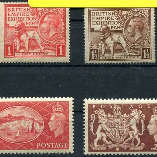 1951 5/- & £1 Festival high vals MUH plus 1924 BEE ...