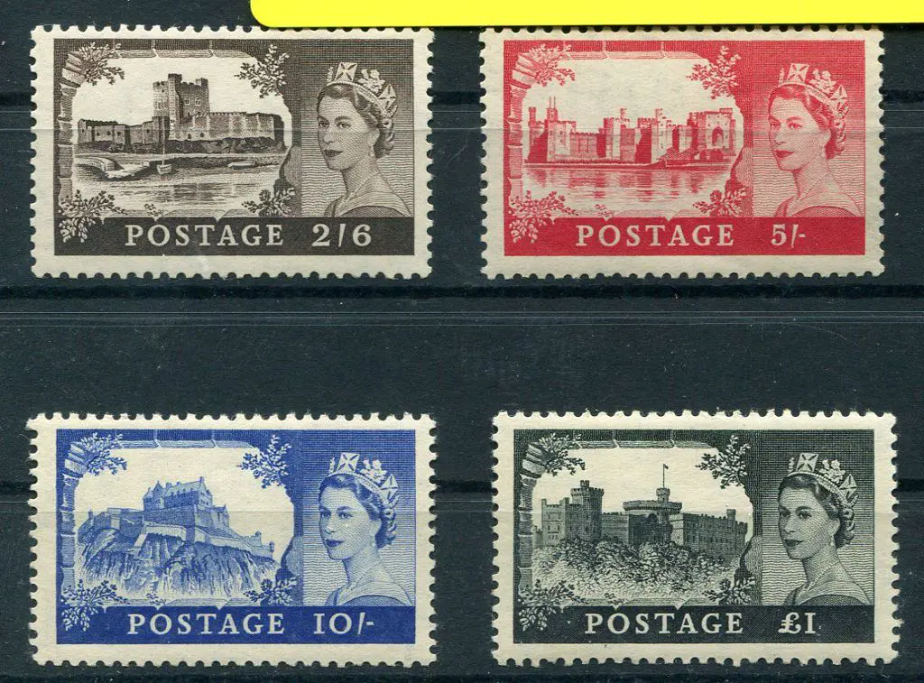 1955/58 Castles set of 4. Waterlow printing. Fine ... Image 1++