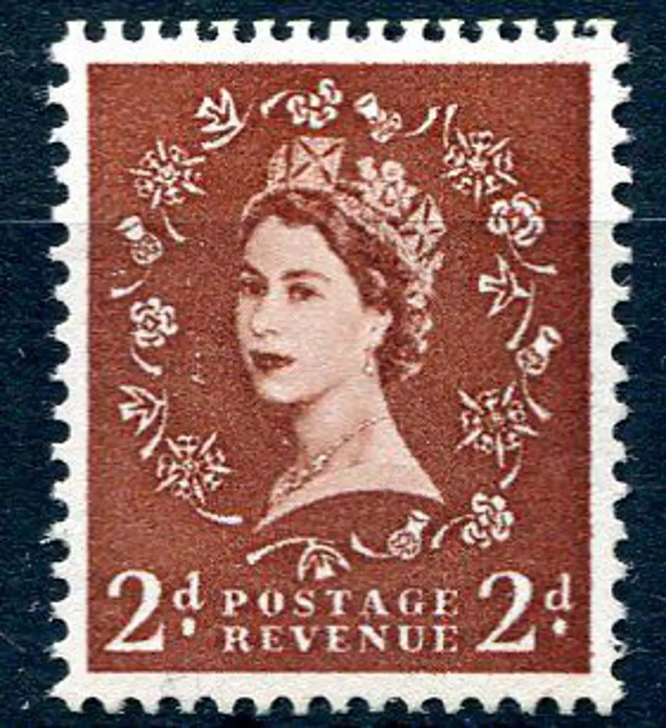 1959/65 2d red brown QEII with wmk inverted. MUH ... Image 1++