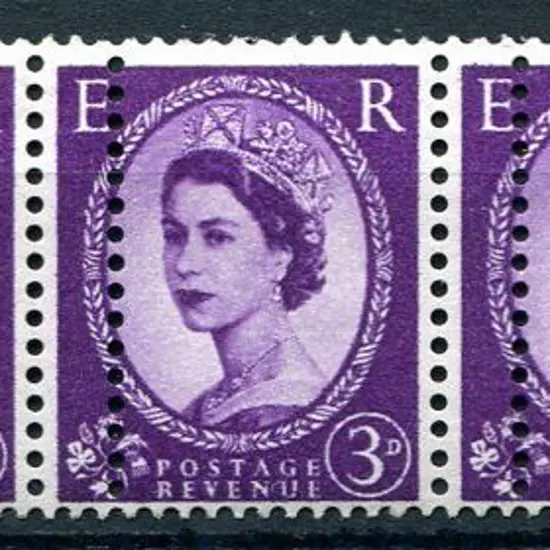 1959/65 3d deep lilac QEII horizontal strip of 5 ...