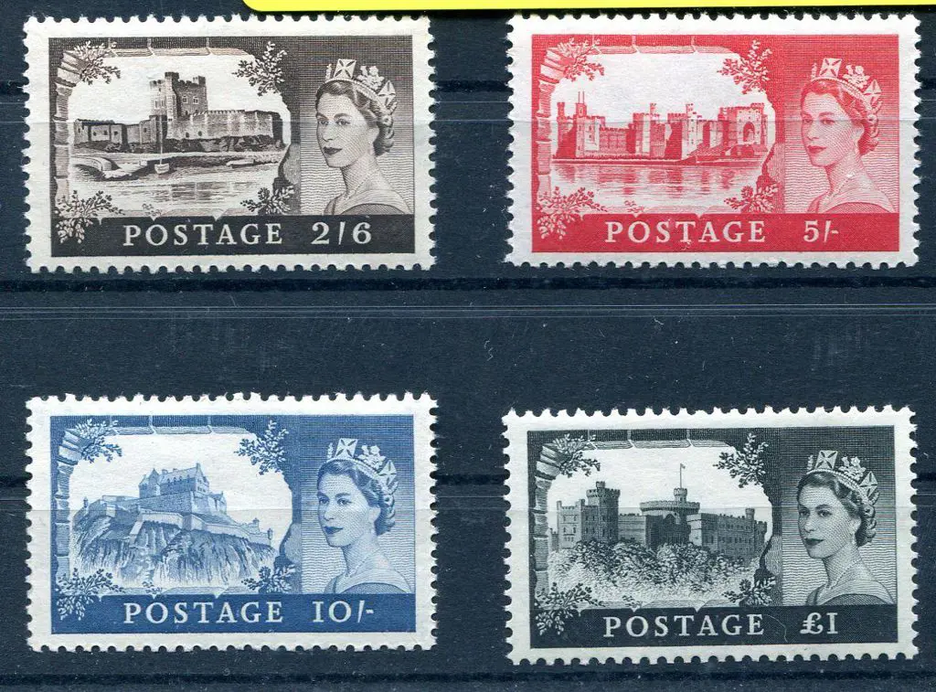 1959/68 Castles set of 4. DLR printing. Fresh MUH ... Image 1++