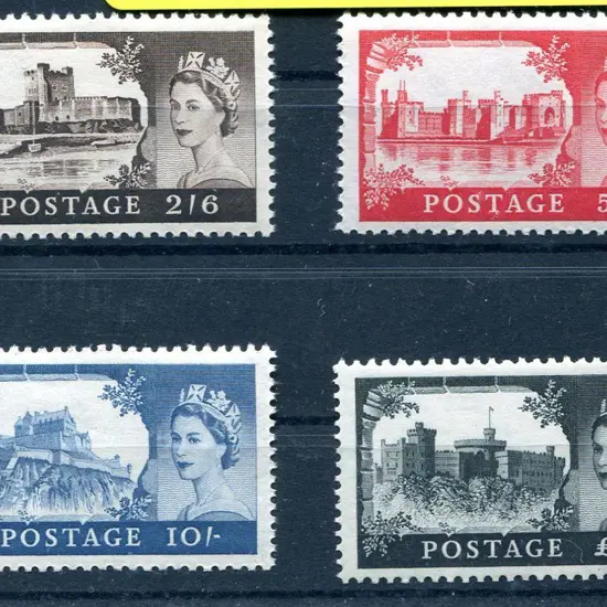 1959/68 Castles set of 4. DLR printing. Fresh MUH ...
