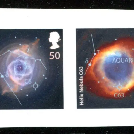 2007 50p "The Sky at Night" imperforate horiz ...