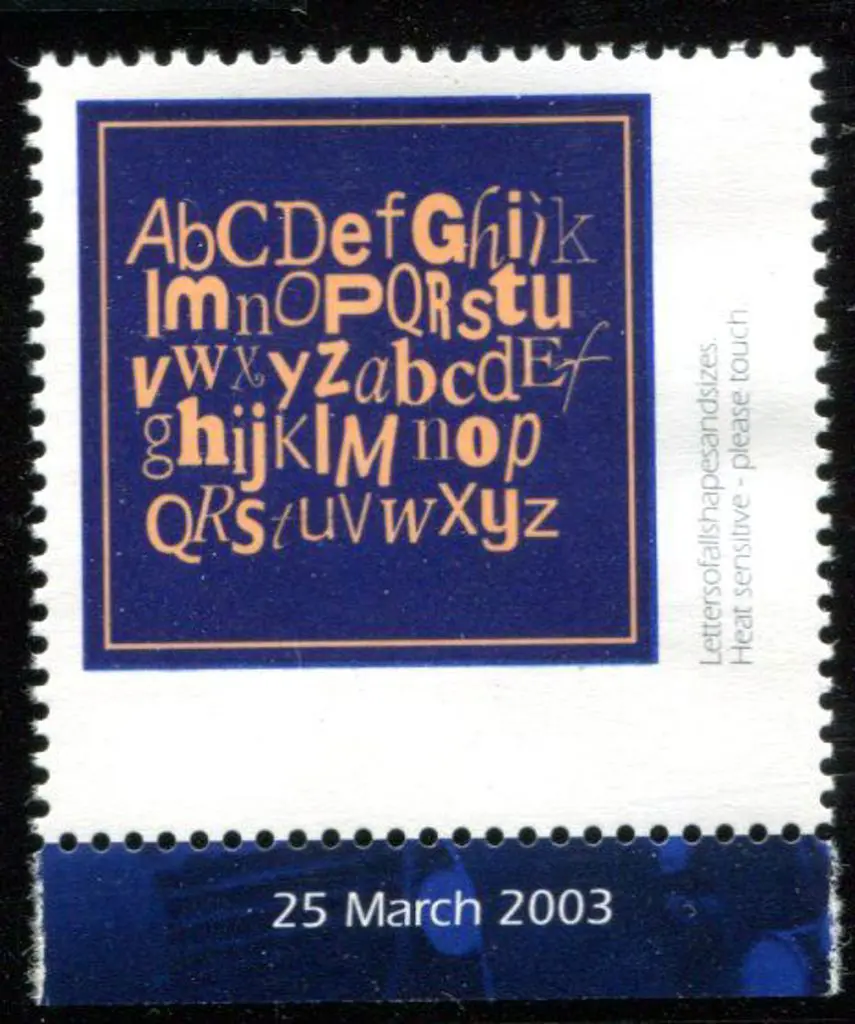 Guernsey 2003 £5 Alphabet proof issue with silver ... Image 1++