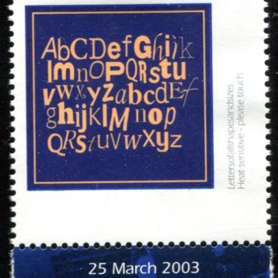 Guernsey 2003 £5 Alphabet proof issue with silver ...