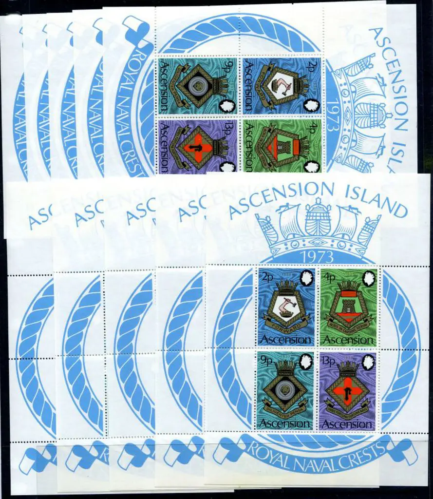 Ascension 1973 Royal Navy Crests (5th series) ... Image 1++