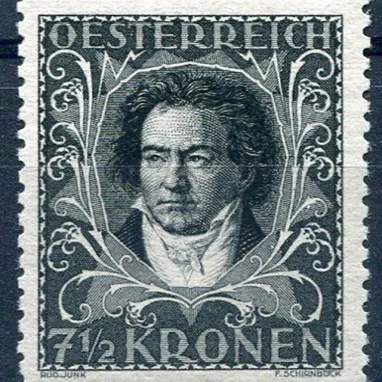 Austria 1922 7½k Musicians Fund - Beethoven. Perf. ...