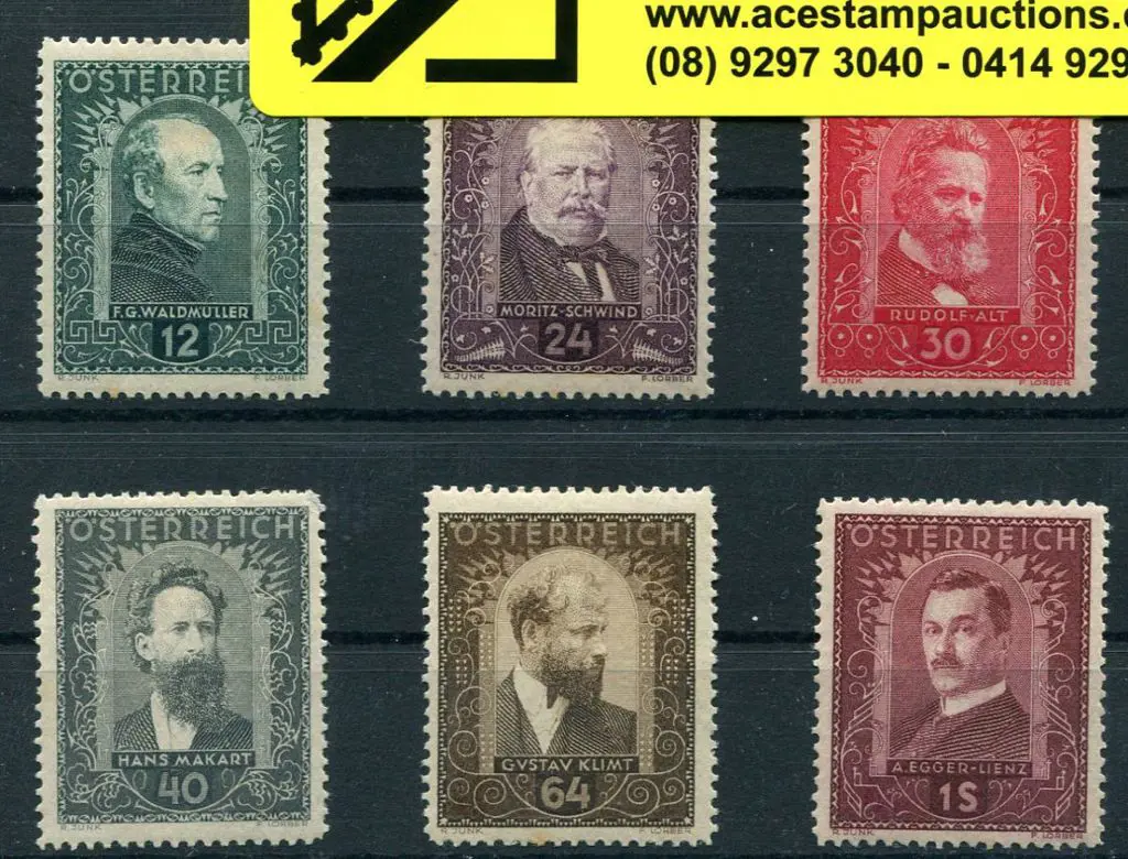 Austria 1932 Painters charity set of 6 MLH. SG ... Image 1++