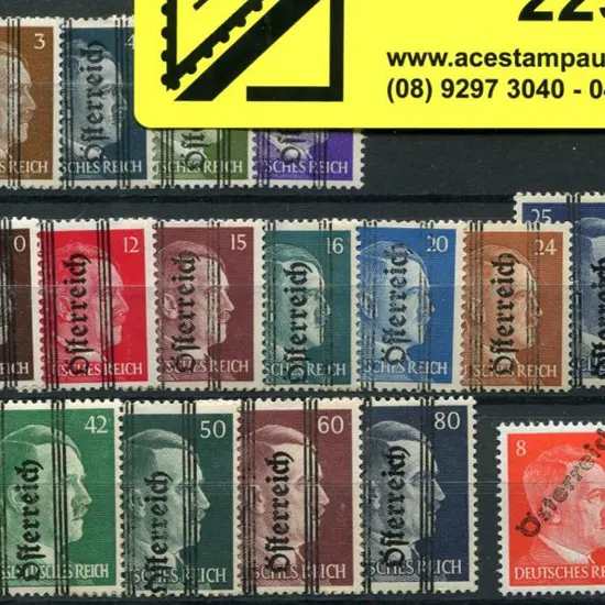 Austria 1945 Hitler heads ovptd. to 80pf. 40pf has ...