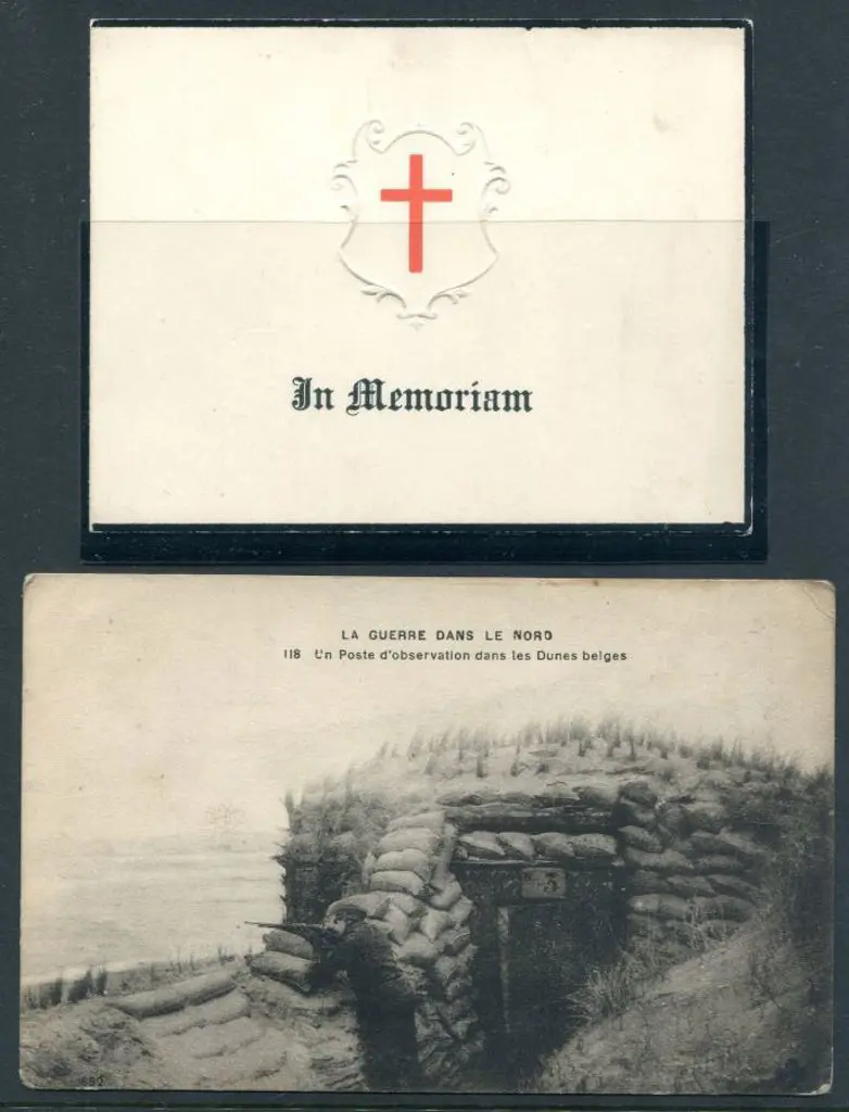 Belgium 1916 WWI Postcard (b&w) showing an ... Image 1++