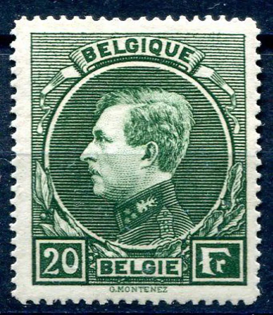 Belgium 1926 20f bright green, perf. 14½. Fresh ... Image 1++