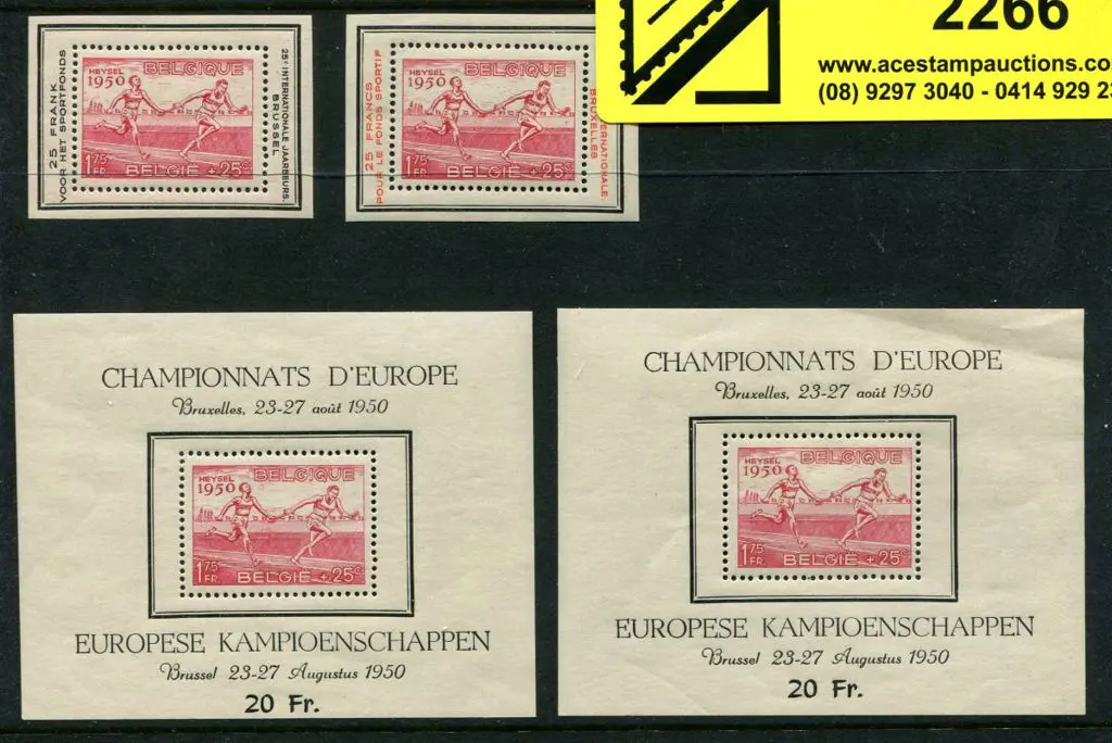 Belgium 1950 European Athletics Championship M/S ... Image 1++