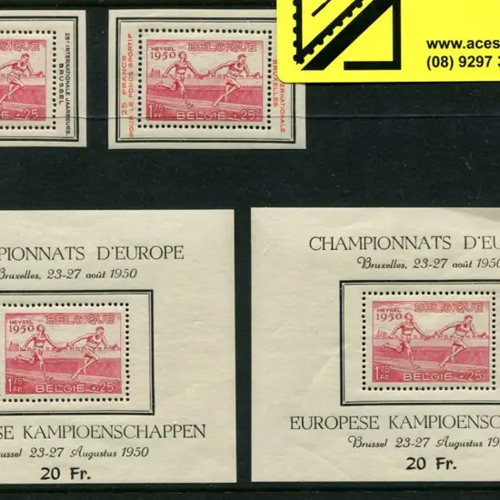 Belgium 1950 European Athletics Championship M/S ...