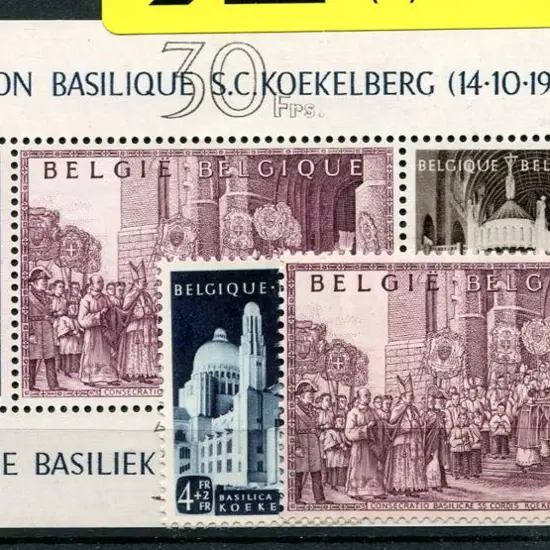 Belgium 1952 Consecration of Basilica set of 3 and ...