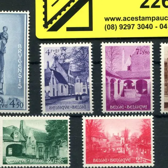 Belgium 1954 Bruges Restoration Fund set of 6. ...