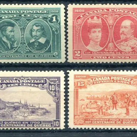 Canada 1908 Quebec Tercentenary set of 8. MLH with ...