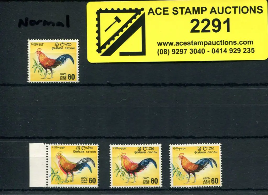 Ceylon 1964 60¢ Jungle Fowl with dramatic colour ... Image 1++
