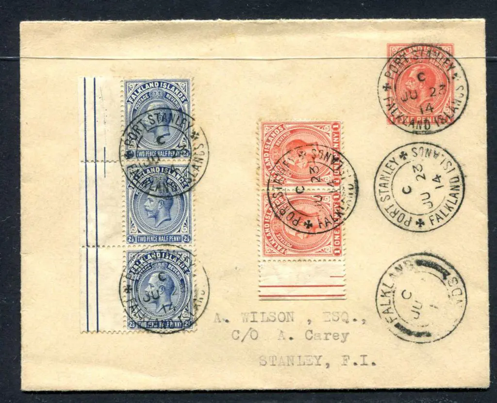 Falkland Islands 1914 (23rd June) 1d red KGV ... Image 1++