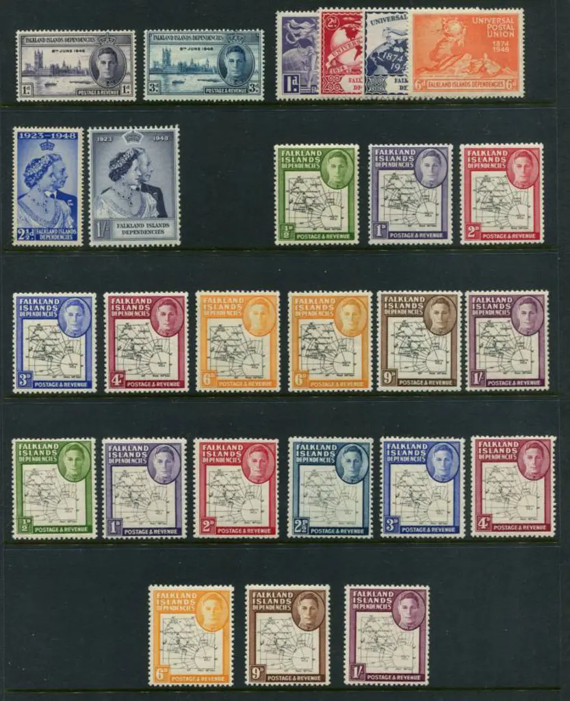Falkland Island Deps 1944-1949 KGVI issues ... Image 1++