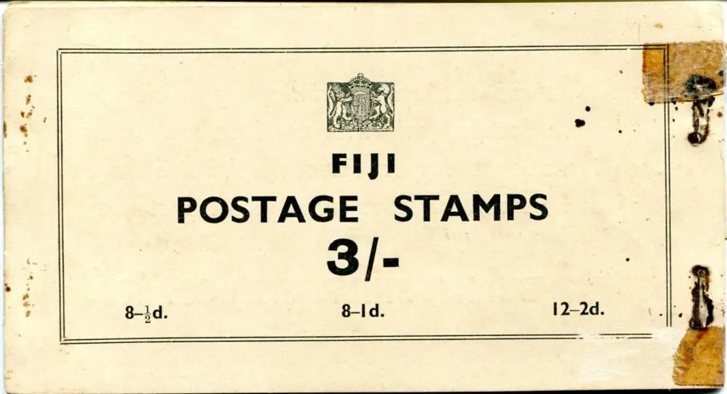 Fiji 1939/40 3/- KGVI booklet containing ½d x 8, ... Image 1++