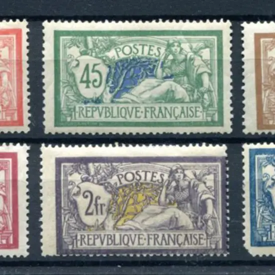 France 1900 40¢, 45¢, 50¢ MUH (latter with light ...