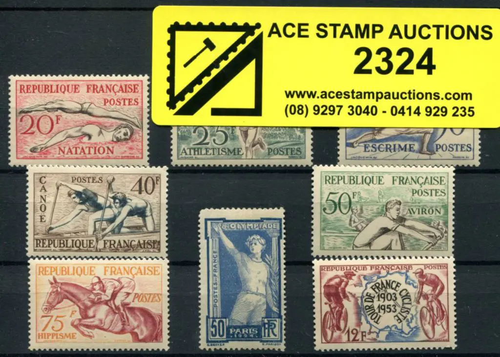 France 1953 Sports incl "Tour de France" single. ... Image 1++
