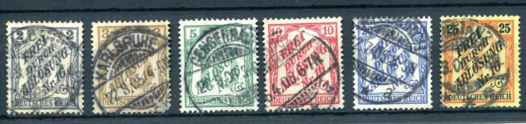 Germany 1905 Officials set of 6 with bold genuine ... Image 1++